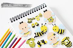 Baby bee graphics and illustrations Product Image 4