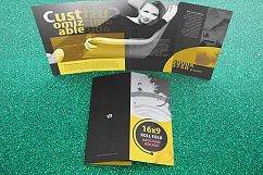 16 X 9 Four Panel Roll Fold Brochure Mockup Product Image 6