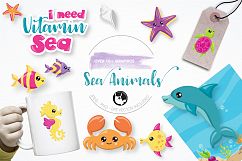 Sea Animals graphics and illustrations Product Image 1