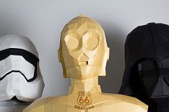 Papercraft Star Wars, C3PO Statue, Papercraft C3PO sculpture Product Image 9