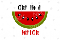 One In A Melon SVG File - Food Pun Product Image 1