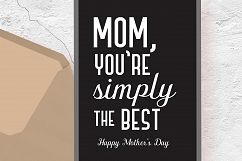 Mom, you&#039;re simply the best Happy Mother&#039;s Day Printable Product Image 2