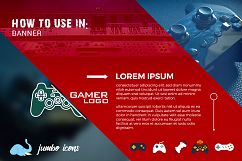 Flat Icons- Gaming &amp; Controls Set Product Image 6