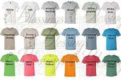 Bella Canvas 3005 Vneck Color Chart Mockup Every Color jpeg Product Image 2