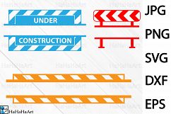 Split Construction Monogram V1 - Clipart / Cutting Files 89c Product Image 2