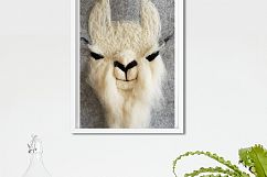 Cutest Llama Print Wall Art of my original felt painting Product Image 4