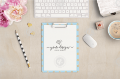 Modern &amp; Feminine Styled Stock Desktop Mockup Product Image 1