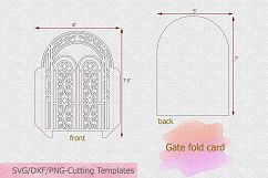 Sidi Bou style door gate fold wedding invitation cutting svg Product Image 4