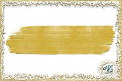 Ochre Amber Brush Strokes Clipart Autumn Golden Glitter  24 PNG - transparent background images Product Image 24