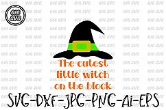 Cutest little witch on the block SVG, DXF, Ai, PNG Product Image 1