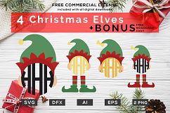 Christmas Elf - Monogram SVG Bundle Product Image 1