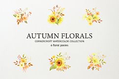 Autumn Floral watercolor clipart Product Image 3