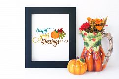 Count Your Blessings SVG - Fall SVG Cut File - DXF EPS PNG Product Image 5