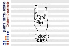 I dont care Sarcastic Svg files sayings Cricut Silhouette Product Image 2