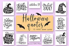 Halloween hand drawn Quotes SVG Cut files Product Image 7