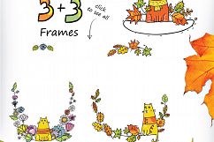 Autumn Cats - clip-art collection, patterns, frames Product Image 3
