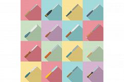 Chisel icons set, flat style Product Image 1