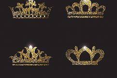  Set of gold and silver crown icons.  Product Image 9