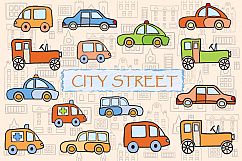 Toys vector buildings and cars Product Image 1