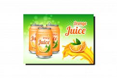 Orange Juice Creative Promotional Poster Vector Product Image 1