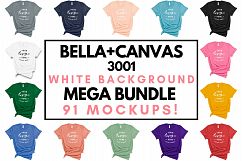 Bella Canvas 3001 T-Shirt Mockup Bundle All Colors On White Product Image 1