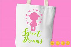 sweet-dreams cutting files svg, dxf, pdf, eps included - cut files for cricut and silhouette - Cutting Files SG Product Image 3