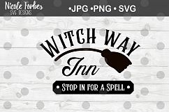 Witch Way Inn Halloween SVG Cut File Product Image 1