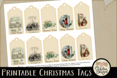 Christmas Tags - Printable Vintage Christmas Tags Product Image 2