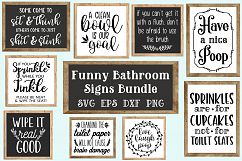 Bathroom Signs Bundle - SVG, EPS, DXF, PNG Product Image 2