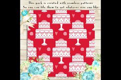 100 Seamless White Wedding Cake Digital Papers 12 x 12 inch Product Image 2