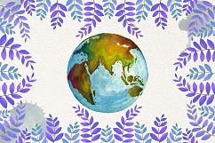 Watercolor Earth Product Image 4