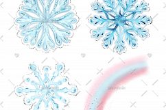 Winter Unicorn Cliparts Product Image 8