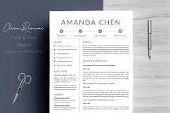 Clean Professional Resume Template Word Product Image 1