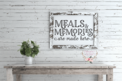 Meals and Memories are Made Here Wood Sign SVG Product Image 2