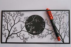 Moon and Trees SVG files for Silhouette Cameo and Cricut. Clipart PNG transparent included. Product Image 2