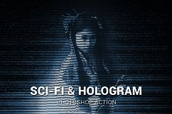 Sci-Fi And Hologram Photoshop Action Product Image 1