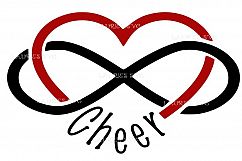 NFINITY HEART CHEER FILE SVG,EPS,DXF,PNG,JPG Product Image 1