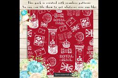 100 Seamless White Royal Mail Digital Papers 12 x 12 inch Product Image 2