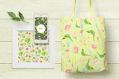 Wetland floral watercolor patterns Product Image 8