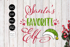 Santas Favorite Elf CHRISTMAS SVG File, DXF file, PNG file Product Image 2