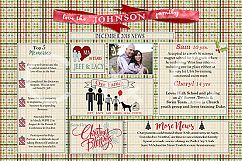 Christmas Year End Review Photo Card With Family Icons 18-01 Product Image 3