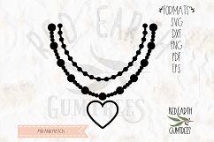 Necklace bundle with bonus heart in SVG,DXF,PNG, EPS formats Product Image 2