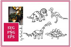 Dino Christmas SVG Product Image 1
