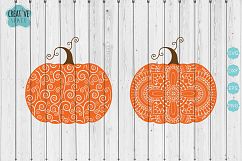 Swirly Pumpkin svg, Mandala Pumpkin svg Product Image 1