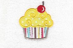 Cherry Cupcake Applique Embroidery Design Product Image 7