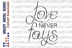 Love never fails svg files sayings Bible Verse SVG Product Image 2