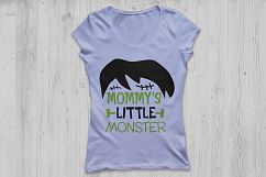 Mommy&#039;s Little Monster svg, Halloween svg, Monster svg. Product Image 3