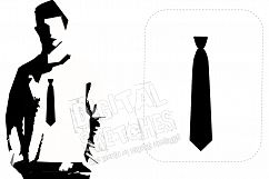 Tie Machine Embroidery Design 3 Sizes Product Image 1