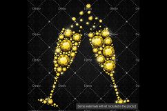 14 Diamond and Pearl Champagne Glass Clip Arts Product Image 7