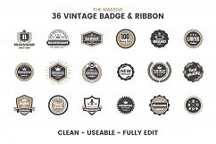 36 VINTAGE BADGE &amp; RIBBON Vol.5 Product Image 7